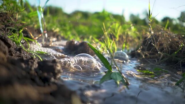 agua de riego en campo agr&iacute;cola