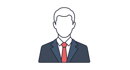 Fototapeta premium Professional Businessman Avatar Icon Representing Corporate Identity.