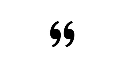 Fototapeta premium Black quotation marks on white.