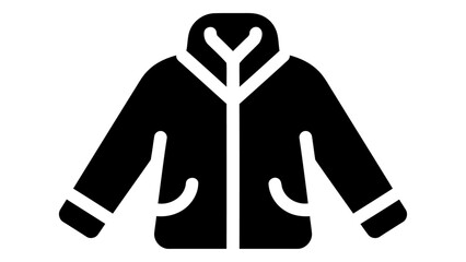 Fleece jacket icon representing warm lightweight outerwear © Monwara67