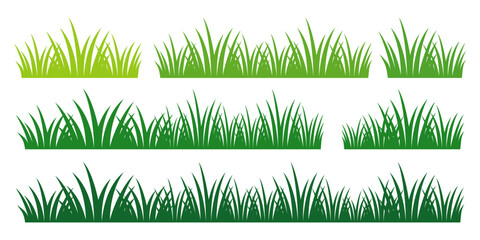 Fototapeta premium green grass illustration, sustainable grass nature, grass design in flat style 