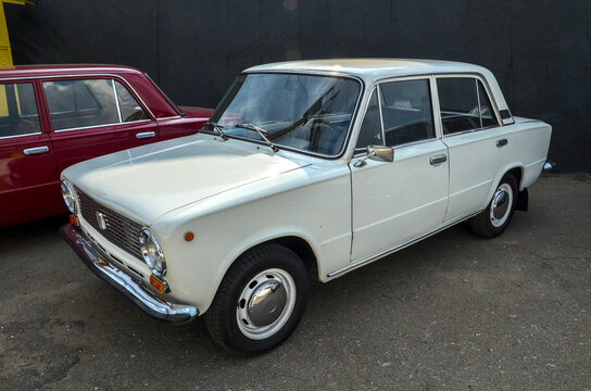 White VAZ-2101, was the first car produced by the Soviet manufacturer AvtoVAZ beginning in 1970