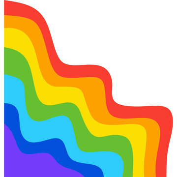 Colorful Rainbow Corner Illustration