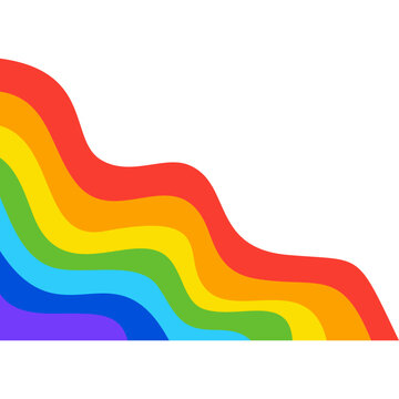 Colorful Rainbow Corner Illustration