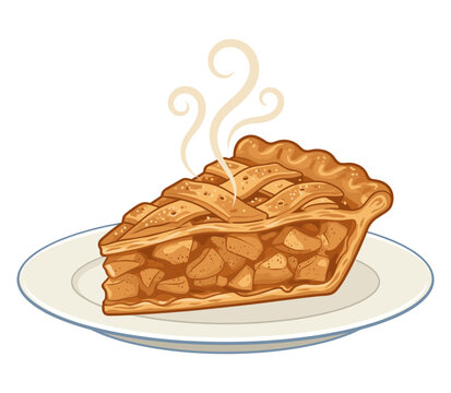 A slice of delicious apple pie served on a plate, a delightful dessert. 