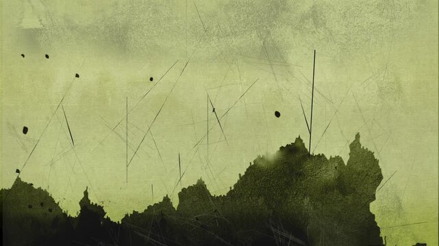 ink splat effect on green grunge motion background