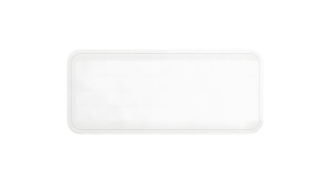 Rectangular led ceiling light fixture with a smooth white diffuser for modern interior lighting isolated on transparent background