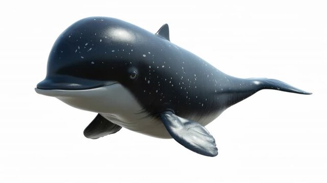 Cute Whale Isolated on White Background