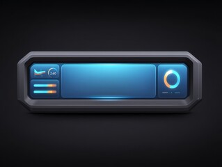 Fototapeta premium Futuristic User Interface Control Panel with Display and Buttons for High-Tech Applications