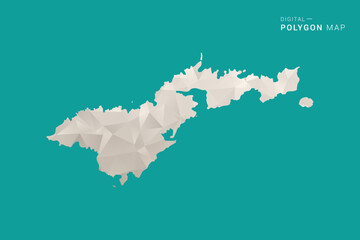 American Samoa Map - Green and Gray Polygon Vector Illustration, Low Poly Geometric Design with Clean Minimal Style on Solid Background for Infographic Use. © Whatever