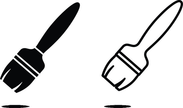 Paint brushes artistic tools Vector