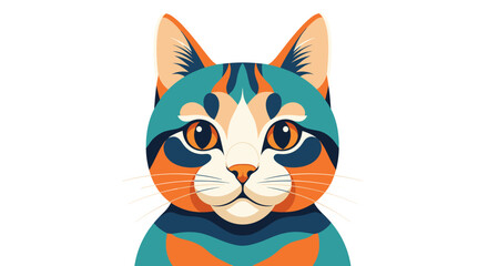 Colorful cat with superhero costume on. © Jasmine