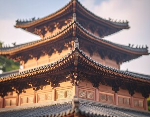 Obraz premium Traditional East Asian Pagoda Architecture