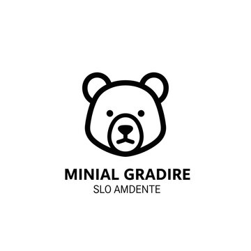 Minimalist black bear face logo.