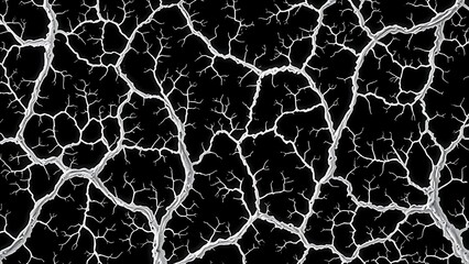 Fototapeta premium malbec. Abstract fungal mycelium network pattern with white filaments and organic branching on dark background. gardening catalogs, home-decor guides, designed for gardening and botanical catalogs.