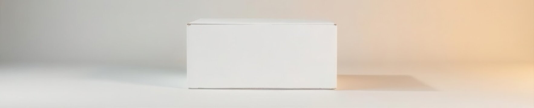 Clean white cardboard box mockup, ideal for branding , thin box, packaging