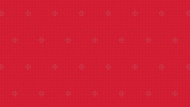 LED Dot Polka Dots Growing Loop Animation White Lights Red Background
