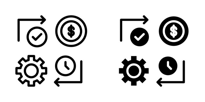Efficiency icon, element icon for design branding, print, and digital media