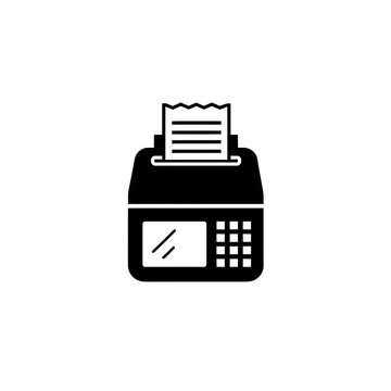 Business POS Terminal Icon with Receipt - Transparent PNG