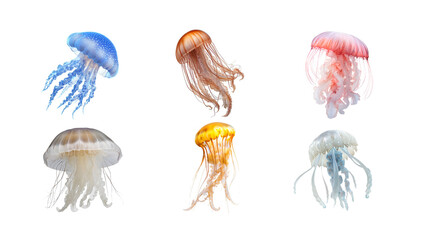 set of jellyfish in every beauty color  © NURUL