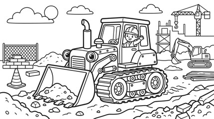 Bulldozer Construction Vehicle Heavy Equipment. © Apolobay