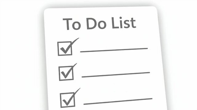 To Do List With Checkmarks Seamless Loop Simple Clean Design