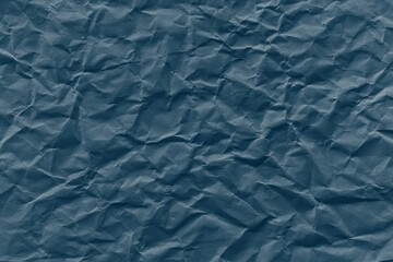 Fototapeta premium Textured blue crumpled paper