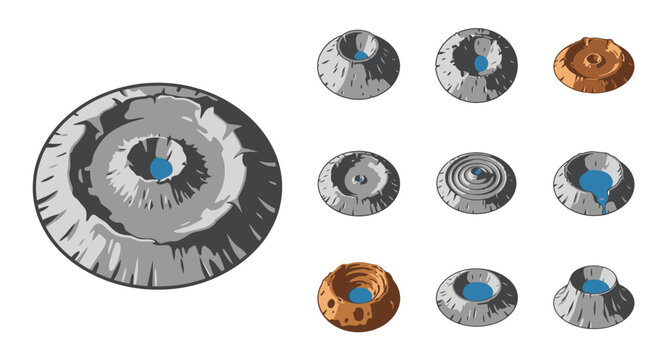 Collection of metal washers and fasteners.