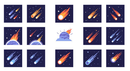 Comet shooting star space meteor. © MUHRODIN