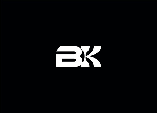 BK initial creative logo design and abstract logo