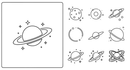 Saturn planet with ring system. © Rifky