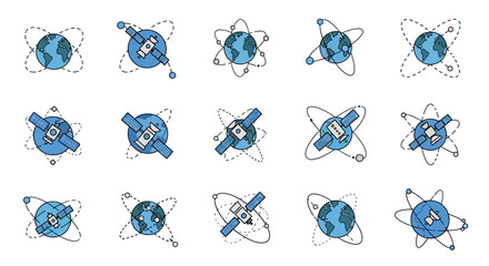 Satellite orbiting the Earth in space. © Rifky