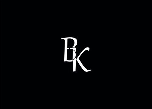 BK initial creative logo design and abstract logo