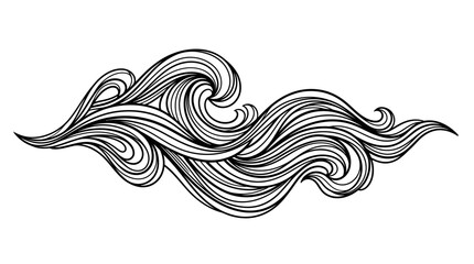 Fototapeta premium Abstract flowing lines creating a dynamic wave pattern, suitable for artistic backgrounds