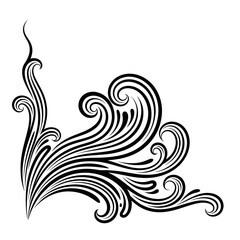 Fototapeta premium Elegant Swirling Black Flourish Design Element.