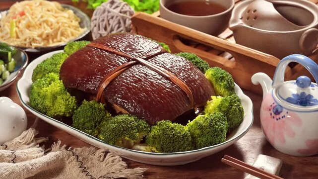 Dong-Po stewed pork - Braised pork with preserved bean sause 