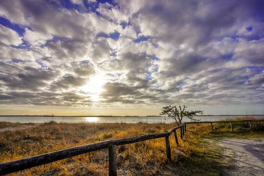 Dramatic View of the St. Marys River from Fort Clinch State Park, Amelia Island, Florida