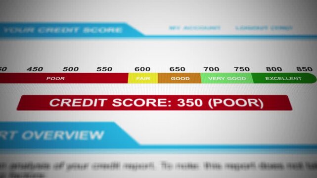 A Generic Credit Score Rating with Poor or Bad Credit - 350