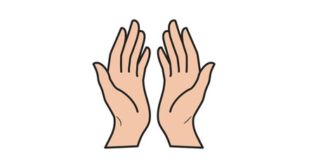 Obraz premium Two open hands palms up isolated on white background