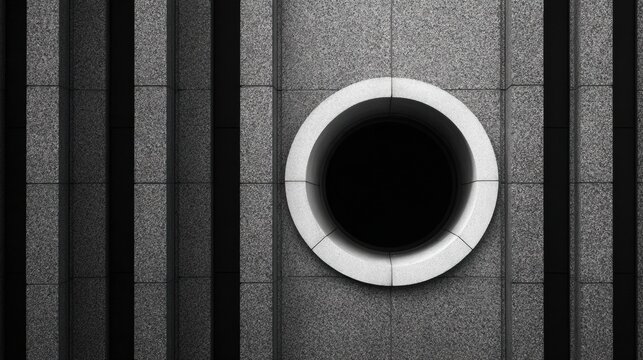 Strong Negative Space Highlights Round Feature in Corporate Setting Captured With 85mm Lens at F2.2 Aperture During Daytime