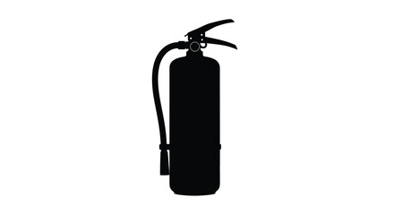 A stark black fire extinguisher stands isolated a striking silhouette © MDALTUFHOSAIN
