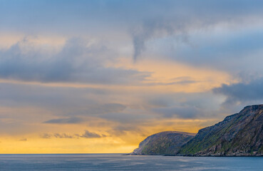 Obraz premium Sailing, Barents Sea, Norwegian Sea, Finnmark, Norway, North, Mageroya, Arctic, Norwegian fjords