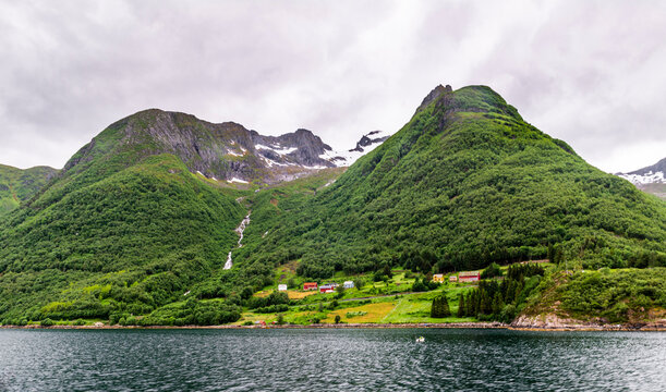 Sailing, Norwegian Sea, Alesund, Hjorundfjord, Finnmark, Norway, Arctic town, Norwegian fjords