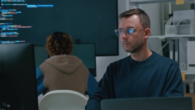 programmer,Adult female freelance typing write prompt AI bot IT app smart program,develop agentic ai,terminal with coding language,ux ui interface,designer,big data server center,quantum computer