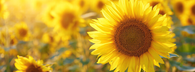 Obraz premium sunflower field, AI generated