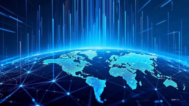 Digital globe with network connections