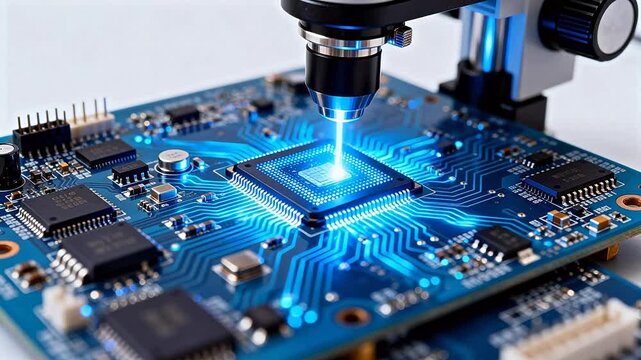 Microscope inspecting circuit board