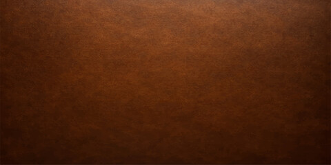 A dark brown grunge leather texture features a vintage aged pattern on a rough antique surface, creating a weathered material backdrop for retro design and wallpaper © RD Visuals