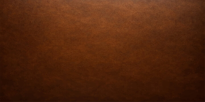 A dark brown grunge leather texture features a vintage aged pattern on a rough antique surface, creating a weathered material backdrop for retro design and wallpaper
