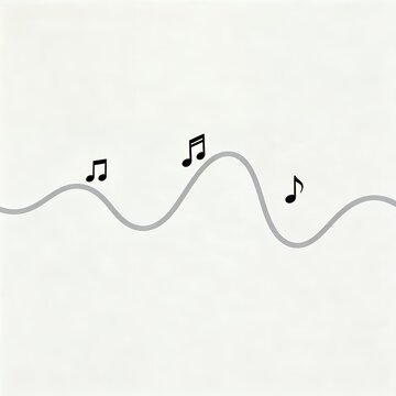 Melodic Waves: Harmonious Musical Notes Art Design
